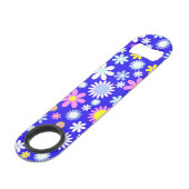 Blauw ventilatorvermogen speed flessenopener (Achterkant Gekanteld)