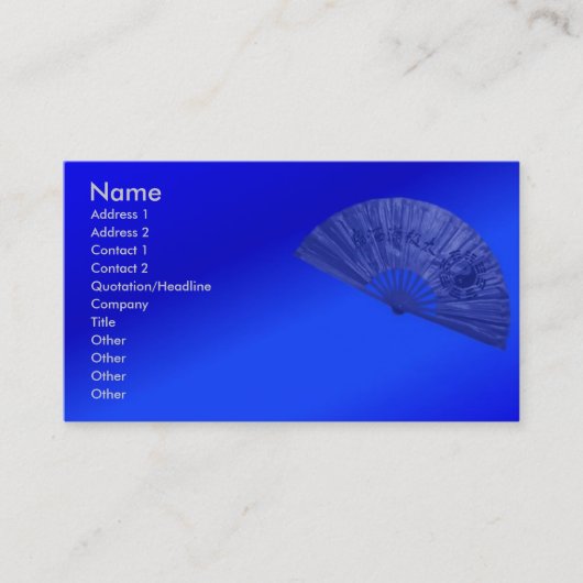 Blauw ventilatorVisitekaartje Visitekaartje (Voorkant)