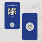 Blauw verbind met de code van ons QR Visitekaartje (Voorkant / Achterkant)