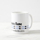 Blauw verbindings-Kantoor ontwerp Koffiemok (Voorkant rechts)