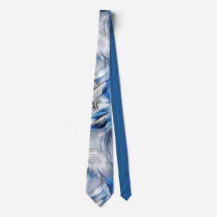 Blauw Veren Elegant Modern en Stijlvol Stropdas