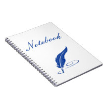 blauw veren notitieboek