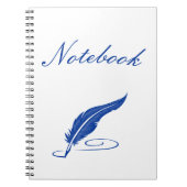blauw veren notitieboek (Voorkant)