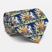 Blauw Verenigd Koninkrijk wapenschild, Britse vlag Stropdas (Opgerold)