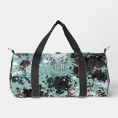 Blauw Verfspatten Monogram Gymtas Plunjezak (Voorkant)