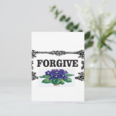 blauw vergeef me plezier briefkaart (Staand voorkant)