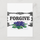 blauw vergeef me plezier briefkaart (Voorkant)