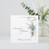 blauw vergeet me dat ik een bruiloft moet vieren kaart (Staand voorkant)