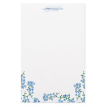 Blauw vergeet me knopen - voeg naammonogram toe