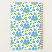 Blauw vergeet-me-Knot Floral Persoonlijke Tuin Planner (Achterkant)