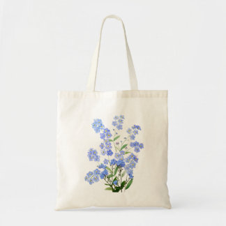 Blauw vergeet me niet 2024 canvas tas