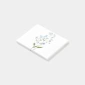 blauw vergeet me niet bloemen 2021 waterverf post-it® notes (Schuin)