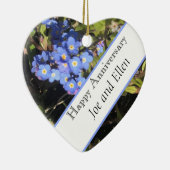 Blauw vergeet-me-niet-bloemen Jubileum van het Bou Keramisch Ornament (Rechts)