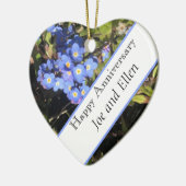 Blauw vergeet-me-niet-bloemen Jubileum van het Bou Keramisch Ornament (Links)