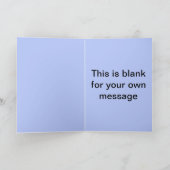 Blauw vergeet-me-niet bloemen kaart (Binnen)