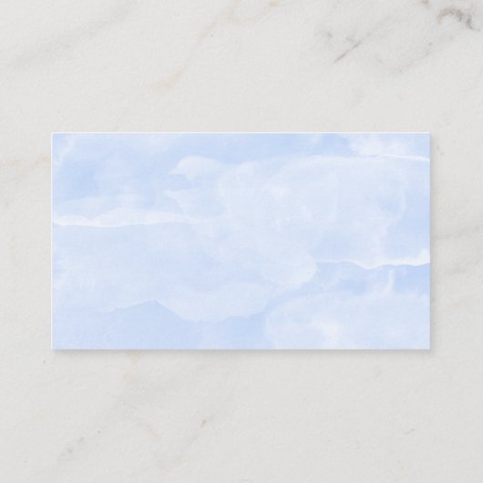 Blauw vergeet me niet Calligrafie-cadeauregister Informatiekaartje (Achterkant)