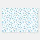 Blauw Vergeet me niet naadloos patroon Inpakpapier Vel (Voorkant 3)