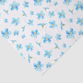 Blauw Vergeet me niet naadloos patroon Tissuepapier (Detail)