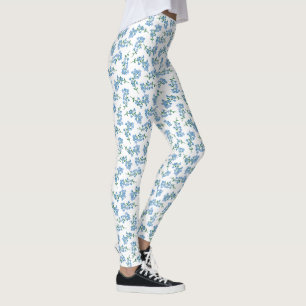Blauw vergeet-me-niet Patroon Leggings