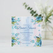 Blauw vergeet-me-niet Vrijgezellenfeest Kaart (Staand voorkant)