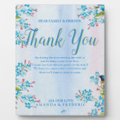 Blauw vergeet-me-nots bedankt fotoplaat (Voorkant)