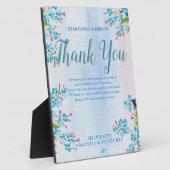 Blauw vergeet-me-nots bedankt fotoplaat (Zijkant)