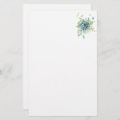 Blauw  Vergeet-Me-Nots Briefpapier (Voorkant / Achterkant)