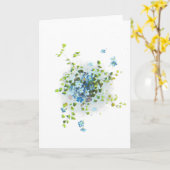Blauw  Vergeet-Me-Nots Kaart (Gele Bloem)