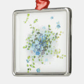 Blauw Vergeet-Me-Nots Metalen Ornament (Links)