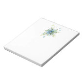 Blauw  Vergeet-Me-Nots Notitieblok (Linkerzijde)
