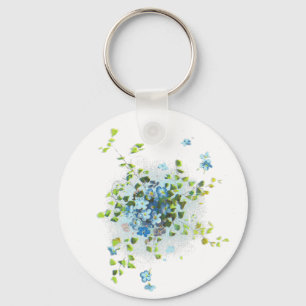 Blauw  Vergeet-Me-Nots Sleutelhanger