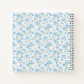 Blauw Vergeet mij niet Bloemen Notitieboek (Achterkant)