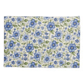 Blauw vergeet-mij-nietjes bloemenvlies kussensloop (Achterkant)