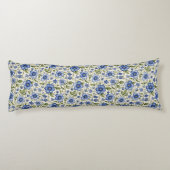 Blauw vergeet-mij-nietjes bloemenvlies lichaamskussen (Achterkant)