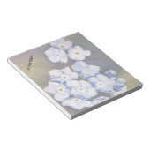 BLAUW VERGETEN-ME-NOTEN  NOOT PAD NOTITIEBLOK (Schuin)