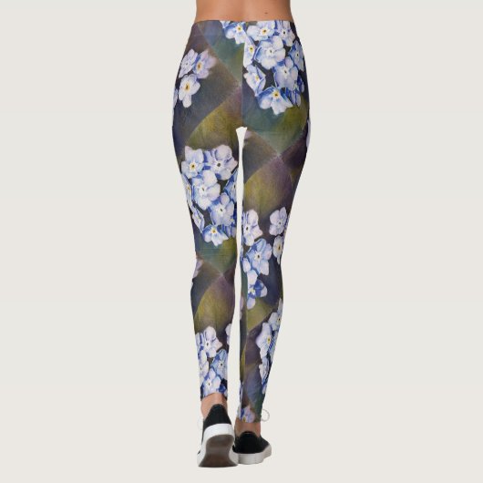 BLAUW VERGETEN ME OPMERKINGEN | LEGGINGS (Achterkant)