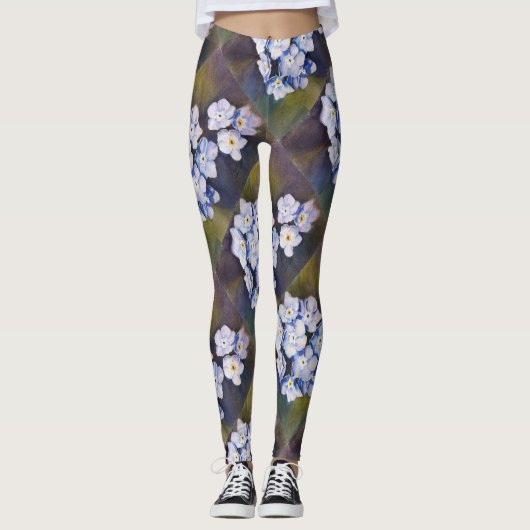 BLAUW VERGETEN ME OPMERKINGEN | LEGGINGS (Voorkant)