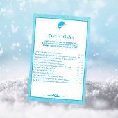 Blauw verhaal over en onder Baby shower Kaart