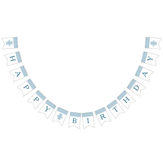 Blauw verjaardagsfeestje met Griekse elementen Vlaggetjes (Alle)