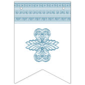 Blauw verjaardagsfeestje met Griekse elementen Vlaggetjes (Eerste vlag)