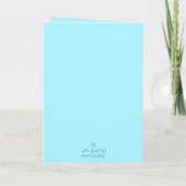 Blauw verjaardagskaart kaart (Achterkant)