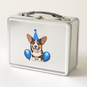 Blauw Verjaardagspup Klassiek T-shirt