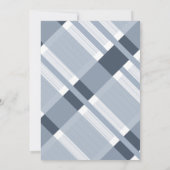 Blauw verjaardagsruit denim jongens dertien feest (Achterkant)