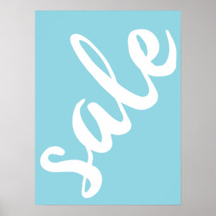 Blauw Verkoopteken, 18x24 Lente Seizoen Verkooptek Poster