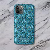 Blauw verlaat patroonnaam tweetalige tekst Case-Mate iPhone case