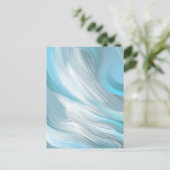 Blauw verlegen moderne decoratie briefkaart (Staand voorkant)