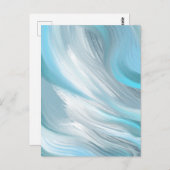 Blauw verlegen moderne decoratie briefkaart (Voorkant / Achterkant)