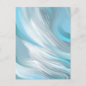 Blauw verlegen moderne decoratie briefkaart (Voorkant)