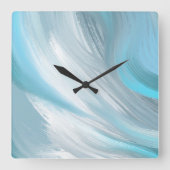 Blauw verlegen moderne decoratie vierkante klok (Voorkant)
