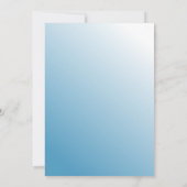 Blauw verloop 52ste verjaardagsuitnodigingen Manne Kaart (Achterkant)